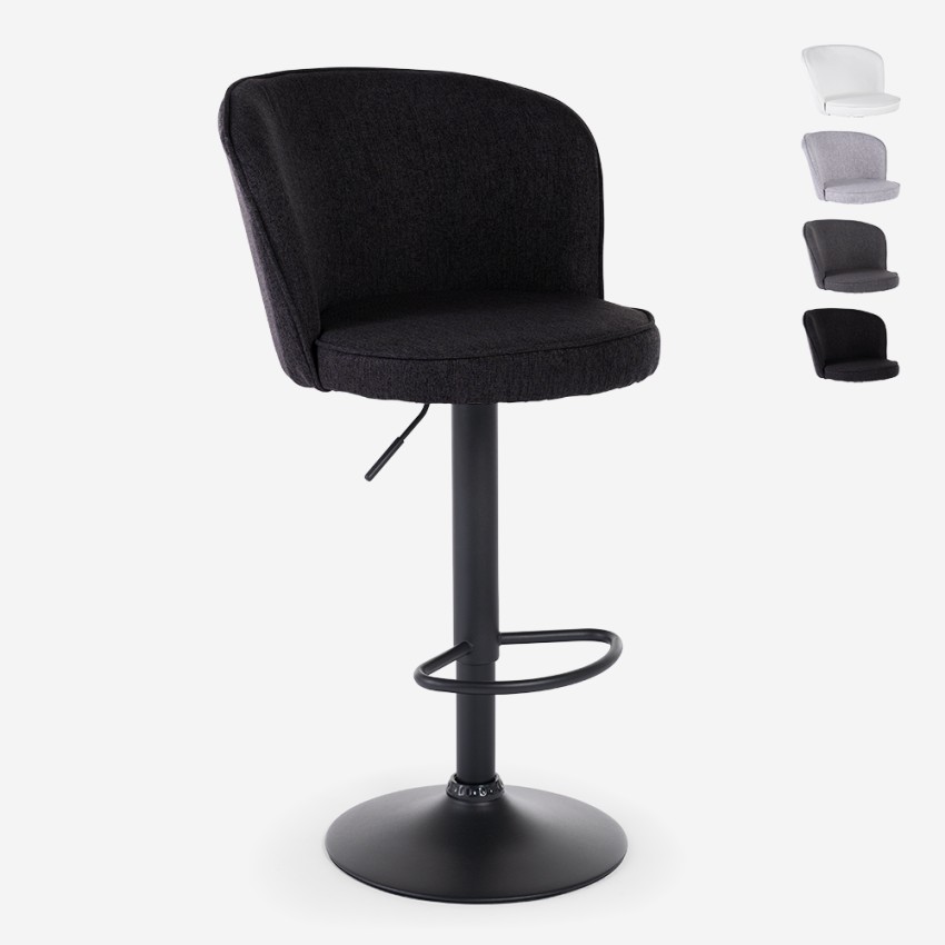 Verstelbare modern design barkruk in stof Calgary Korting