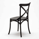 Vierkante salontafel zwart 70x70 cm en 2 gekleurde stoelen Vintage Mojito 