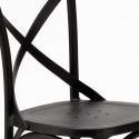 Vierkante salontafel zwart 70x70 cm en 2 gekleurde stoelen Vintage Mojito 