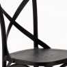 Vierkante salontafel zwart 70x70 cm en 2 gekleurde stoelen Vintage Mojito 