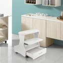 Voetenbankje voor pedicure met kussen, lade en 4 wielen Kaekoon Verkoop