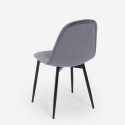 Modern design fluwelen eetkamerstoel Lozan Aankoop