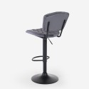 Tabouret de bar de cuisine haut réglable recouvert de tissu velours Toronto 