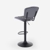 Tabouret de bar de cuisine haut réglable recouvert de tissu velours Toronto 