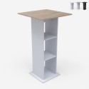 Hoge bartafel met 3 planken 60x60 cm Sunet Aanbieding
