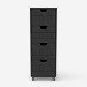 Commode de salle de bain multifonctionnelle moderne à 4 tiroirs Servez 