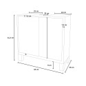 Moderne badkamer wastafel onderkast met 2 deuren en 2 planken Biston 
