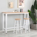 Hoge tafel met barkrukken voor keuken, hal of entree 140x37x100cm van Edebel. Kortingen