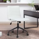 Chaise de bureau réglable ergonomique tissu blanc Zolder Light Vente