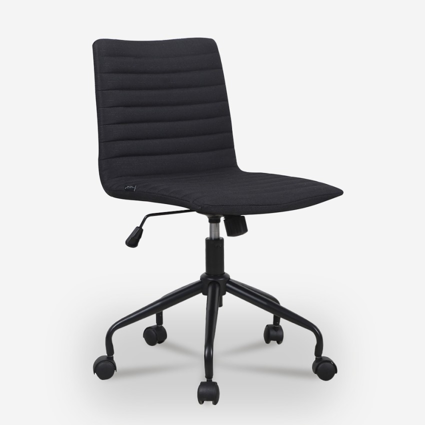Ergonomisch verstelbare design bureaustoel in zwarte stof Zolder Dark Aanbieding
