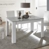 Uitschuifbare tafel 90x137-185cm wit hoogglans betongrijs Sly Basic Kortingen