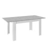 Uitschuifbare tafel 90x137-185cm wit hoogglans betongrijs Sly Basic Aanbod
