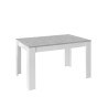 Uitschuifbare tafel 90x137-185cm wit hoogglans betongrijs Sly Basic Korting