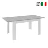 Uitschuifbare tafel 90x137-185cm wit hoogglans betongrijs Sly Basic Verkoop