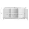 Moderne houten dressoir met 3 deuren voor keuken en woonkamer Jupiter MR M2 Keuze
