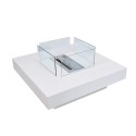 Bio-ethanol haard voor binnen en buiten vierkant 70x70cm Panarea Afmetingen