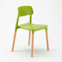 Vierkante salontafel zwart 70x70 cm en 2 gekleurde stoelen Barcellona Mojito 