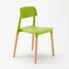Vierkante salontafel zwart 70x70 cm en 2 gekleurde stoelen Barcellona Mojito 