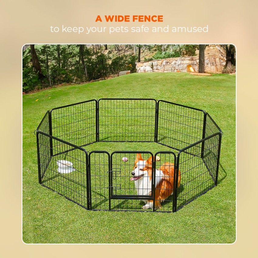 Enclos Chien Interieur,Chenil pour Chiens Cage pour Animaux En Métal  Pliable et Portable Robuste pour Chiens De Taille Moyenne/Grande,Parc pour  Chien