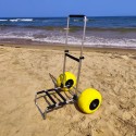 Chariot de transport de plage pour la pêche, la mer et les fêtes 2 grandes roues Ariel Choix