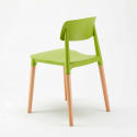 Vierkante salontafel zwart 70x70 cm en 2 gekleurde stoelen Barcellona Mojito 