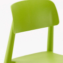 Vierkante salontafel zwart 70x70 cm en 2 gekleurde stoelen Barcellona Mojito 