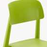 Vierkante salontafel zwart 70x70 cm en 2 gekleurde stoelen Barcellona Mojito 