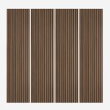 4 x panneau insonorisant décoratif mural 240x60cm en bois de noyer foncé Kover-NS Promotion