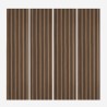 4 x panneau insonorisant décoratif mural 240x60cm en bois de noyer foncé Kover-NS Promotion
