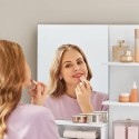 Coiffeuse table de maquillage avec miroir tabouret placard Vika Catalogue