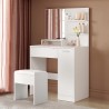 Coiffeuse table de maquillage avec miroir tabouret placard Vika Choix
