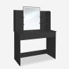 Coiffeuse, Table de Maquillage moderne miroir à LED noir Astrid Black Vente