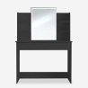 Coiffeuse, Table de Maquillage moderne miroir à LED noir Astrid Black Remises