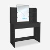 Coiffeuse, Table de Maquillage moderne miroir à LED noir Astrid Black Offre