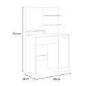 Coiffeuse table de maquillage avec miroir tabouret placard Vika Modèle