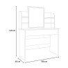 Coiffeuse, Table de Maquillage moderne miroir à LED noir Astrid Black Choix