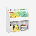 Montessori speelgoed- en boekenkast voor kinderkamer met planken en opbergvakken Gurell Aanbieding