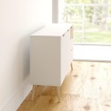 Buffet de salon style scandinave 2 portes 3 tiroirs bois blanc Kinitoo Choix