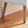 Moderne ladekast in Scandinavische stijl met 5 laden in wit met eikenhout Kiricap Korting