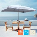 Parasol de jardin droit rectangulaire 3x2 en aluminium bar hôtel Eden Offre