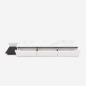 Modern design tv-meubel in hout met marmereffect 220 cm Condian Korting