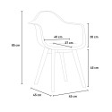 Moderne transparante polycarbonaat fauteuil met houten poten Arinor 