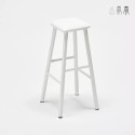 Tabouret de bar industriel en métal avec coussin en similicuir Offre