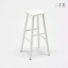 Tabouret de bar industriel en métal avec coussin en similicuir Offre