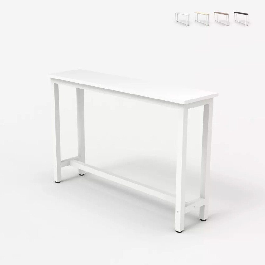 Consoletafel entreemeubel 120 x 40 cm van hout en wit metaal Welcome Light Kosten