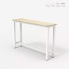 Table console 120x40cm métal blanc meuble d'entrée en bois Welcome light Choix