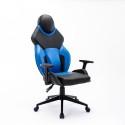 Verstelbare ergonomische kunstleren gaming bureaustoel Portimao Sky Korting