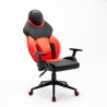 Verstelbare ergonomische kunstleren gaming bureaustoel Portimao Fire Korting