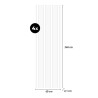 4 x panneau insonorisant décoratif mural 240x60cm en bois de noyer foncé Kover-NS Modèle