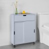Meuble de salle de bain avec roulettes et portes coulissantes Gitseg Remises